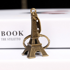 Eiffel Tower Keychain French Souvenir Paris Retro Keyring Gift
