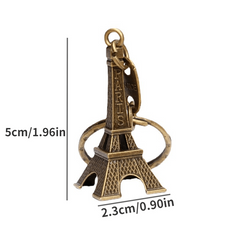 Eiffel Tower Keychain French Souvenir Paris Retro Keyring Gift