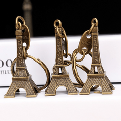 Eiffel Tower Keychain French Souvenir Paris Retro Keyring Gift