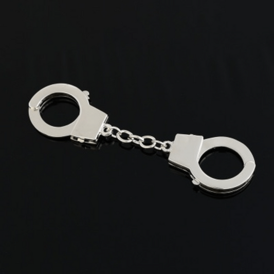 Mini Handcuffs Keychain Metal Key Ring Purse Bag Backpack Car Charm Gift