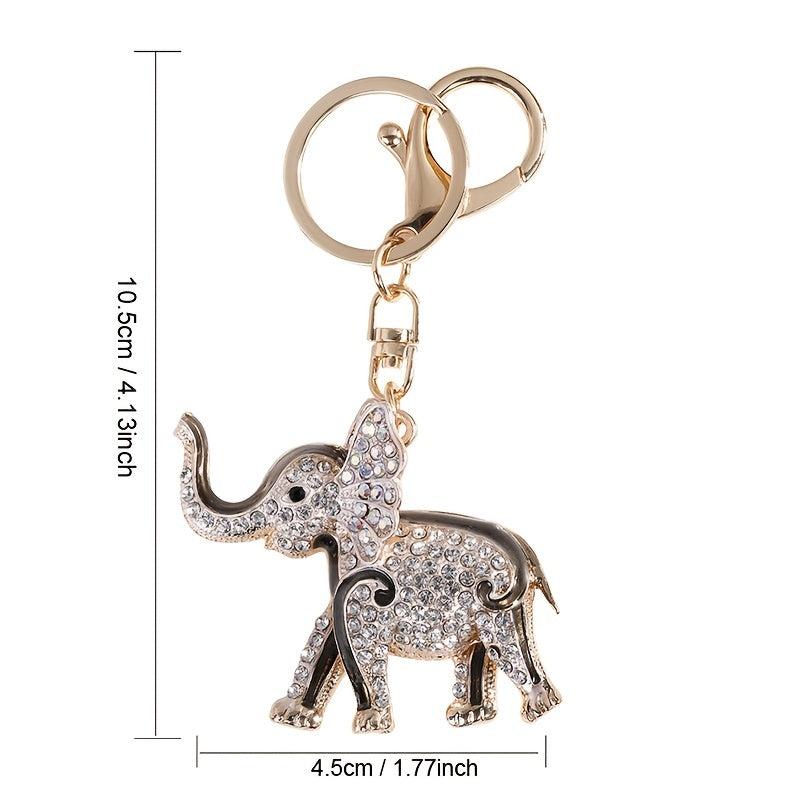Elephant Rhinestone Keychain Car Bag Wallet Pendant Gift Key Ring