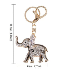 Elephant Rhinestone Keychain Car Bag Wallet Pendant Gift Key Ring