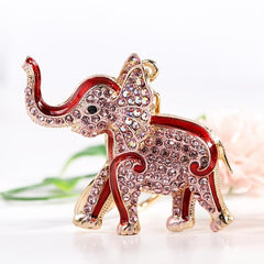 Elephant Rhinestone Keychain Car Bag Wallet Pendant Gift Key Ring