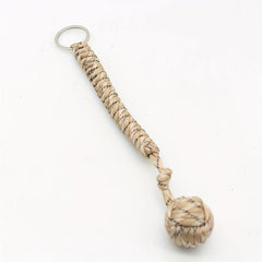 Outdoor Umbrella Rope Key Chain Self defense Steel Ball