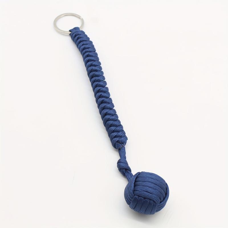 Outdoor Umbrella Rope Key Chain Self defense Steel Ball