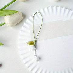 Tulip Flower Keychain Bag Accessories Charm Hand Rope Keychain Phone Strap