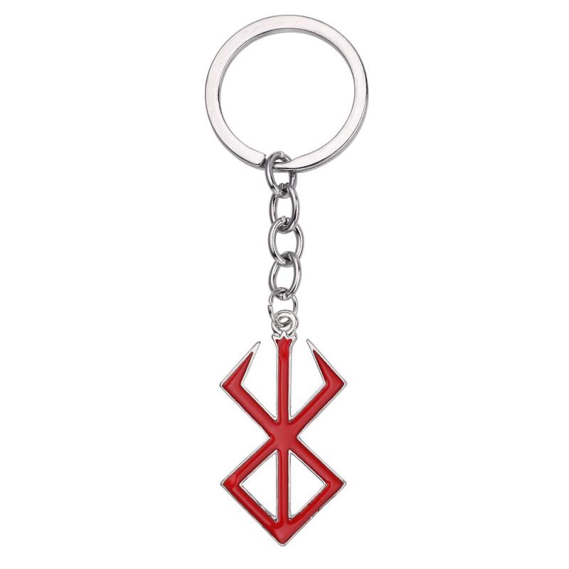 Berserk Rune Charm Keychain Guts Pendant Blood Red Anime Cosplay Prop Jewelry