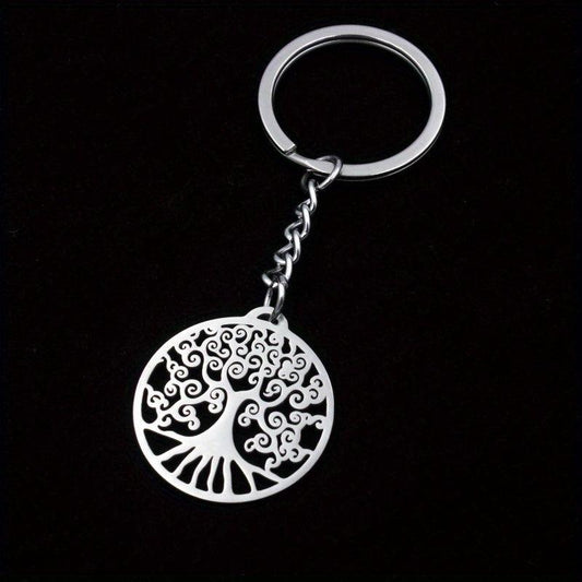 Tree Of Life Keychain Stainless Steel Car Key Ring Gift