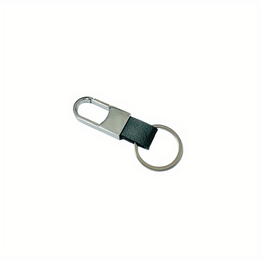 Men's Metal Car Key Ring Creative Leather Key Pendant Keychain
