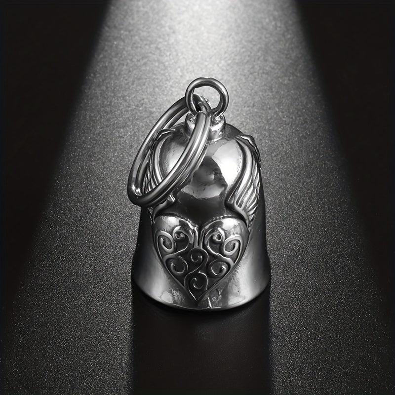 Vintage Motorcycle Style Metal Bell Pendant Keychain