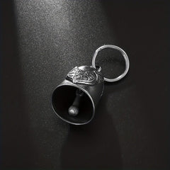 Vintage Motorcycle Style Metal Bell Pendant Keychain