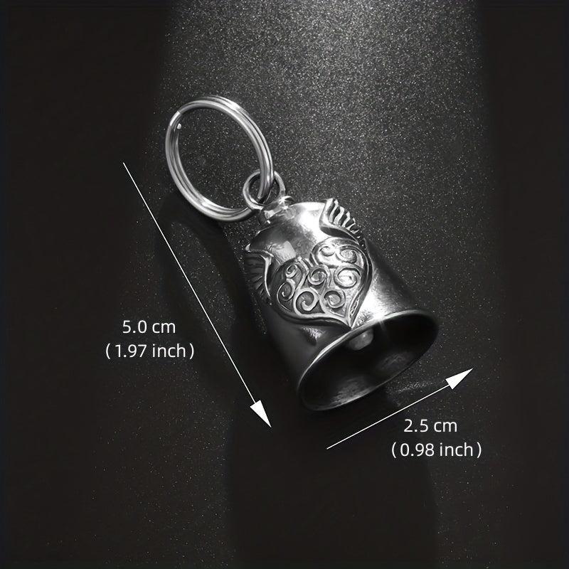 Vintage Motorcycle Style Metal Bell Pendant Keychain