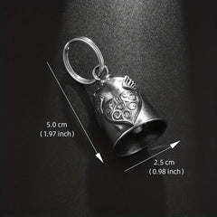 Vintage Motorcycle Style Metal Bell Pendant Keychain