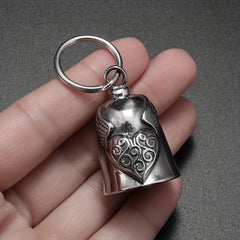 Vintage Motorcycle Style Metal Bell Pendant Keychain