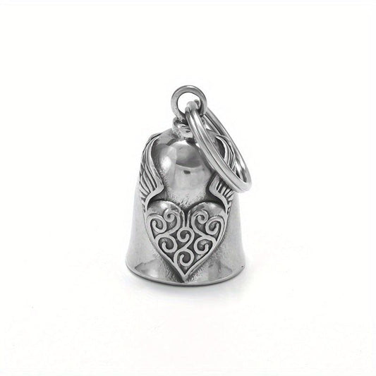 Vintage Motorcycle Style Metal Bell Pendant Keychain