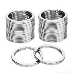 10pcs 304 Stainless Steel Flat Key Ring Separated Key Ring for Home Car Key
