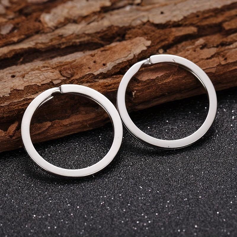 10pcs 304 Stainless Steel Flat Key Ring Separated Key Ring for Home Car Key