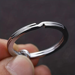 10pcs 304 Stainless Steel Flat Key Ring Separated Key Ring for Home Car Key