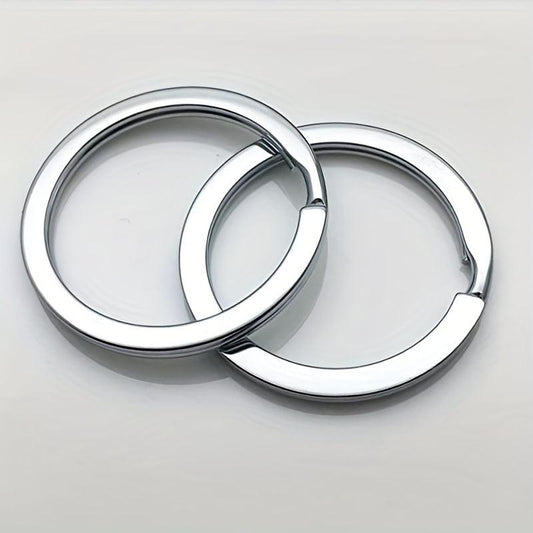 10pcs 304 Stainless Steel Flat Key Ring Separated Key Ring for Home Car Key