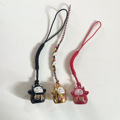 Lucky Cat Pendant Prayer Mobile Phone Chain Peace Bell Key String