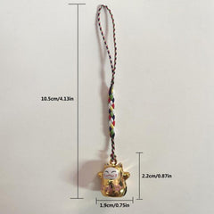 Lucky Cat Pendant Prayer Mobile Phone Chain Peace Bell Key String