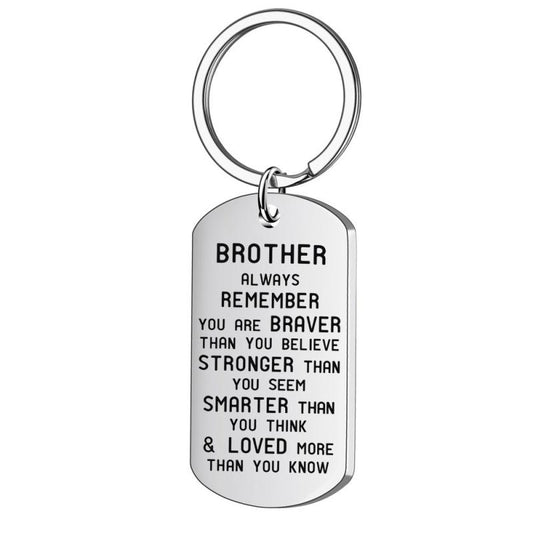 Inspirational Stainless Steel Keychain Gift For Siblings