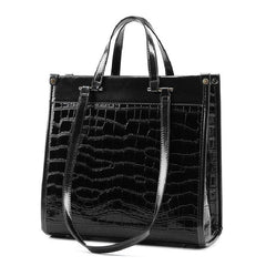 Classic Crocodile Pattern Tote Bag Large Capacity Shoulder Handbag