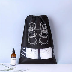5Pcs No-woven Shoes Storage Bag Drawstring Shoes Pouch Protective Cover