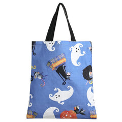 Halloween Tote Bag Trick Or Treat Candy Bags - Ghost Elf Pumpkin Print