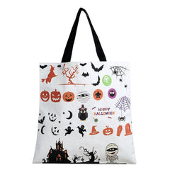 Halloween Tote Bag Trick Or Treat Candy Bags - Ghost Elf Pumpkin Print