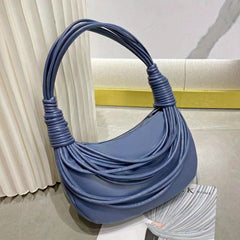 Stylish Woven PU Leather Handbag Zipper Shoulder Bag