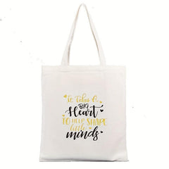 2 Pcs Letter Pattern Canvas Bag Sets - Shoulder Bag & Clutch Pouch