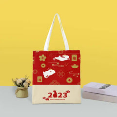 Bunny Pattern Handbag Stylish Canvas Shoulder Bag