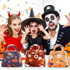 Cartoon Halloween Pattern Bag Stylish Candy Storage Handbag Gift Satchel