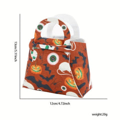 Cartoon Halloween Pattern Bag Stylish Candy Storage Handbag Gift Satchel
