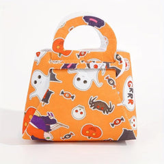 Cartoon Halloween Pattern Bag Stylish Candy Storage Handbag Gift Satchel