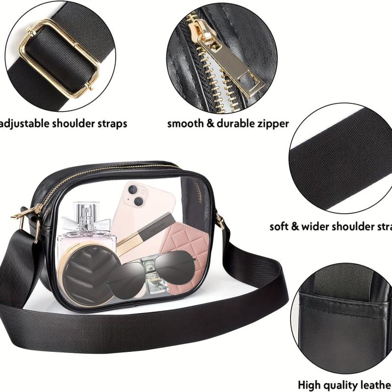 Clear Crossbody Bag Waterproof Lightweight Shoulder Bag