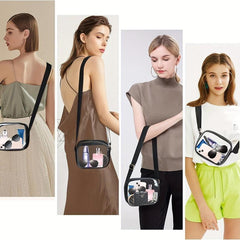 Clear Crossbody Bag Waterproof Lightweight Shoulder Bag
