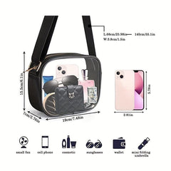 Clear Crossbody Bag Waterproof Lightweight Shoulder Bag