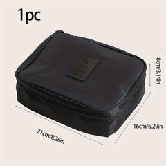 Waterproof Travel Cosmetic Bag Makeup Brush Storage Bag Portable Zipper Toiletry