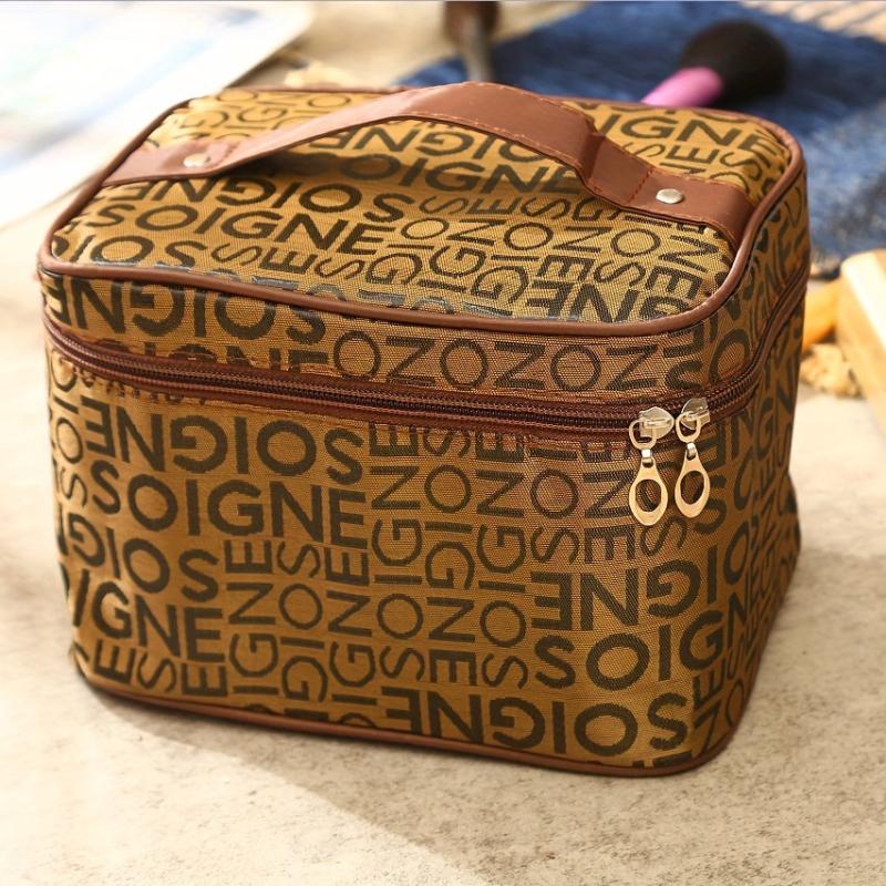 Travel Makeup Bag Zipper Cosmetic Organizer Toiletry Wash Handbag