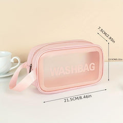 Transparent PVC Cosmetic Bag Waterproof Travel Toiletry Wash Bag