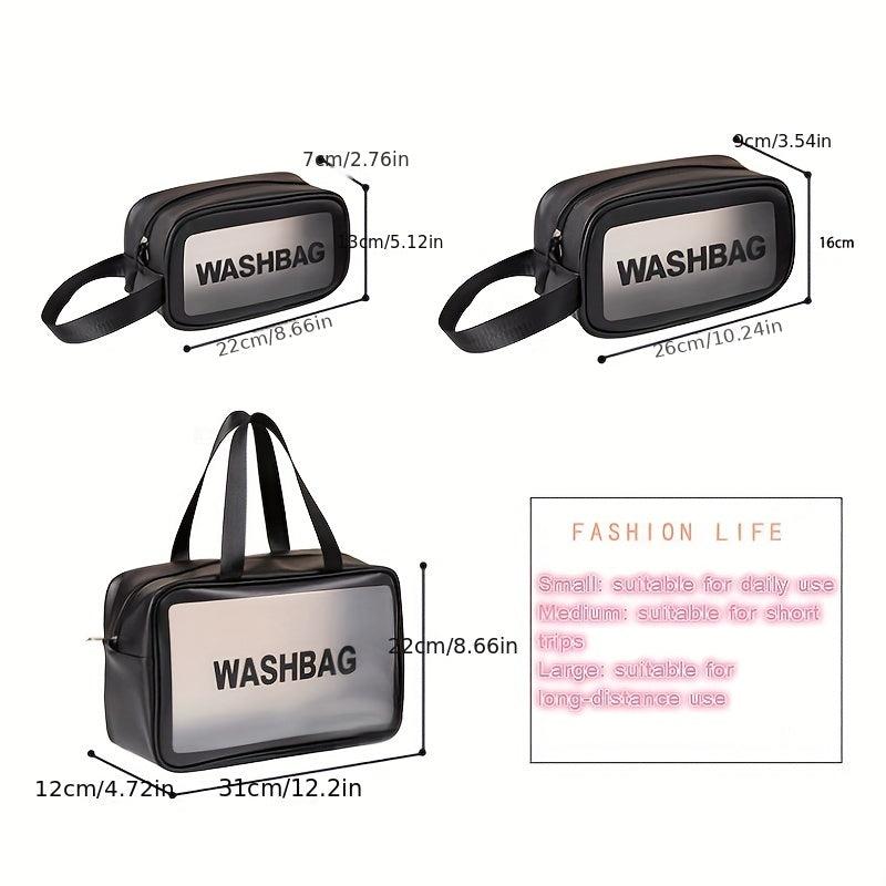 Transparent PVC Cosmetic Bag Waterproof Travel Toiletry Wash Bag