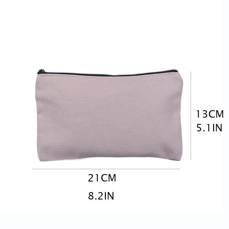Canvas Zipper Bag Multipurpose Travel Cosmetic Coin Purse
