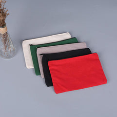 Canvas Zipper Bag Multipurpose Travel Cosmetic Coin Purse