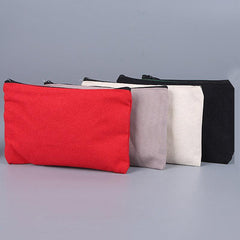 Canvas Zipper Bag Multipurpose Travel Cosmetic Coin Purse