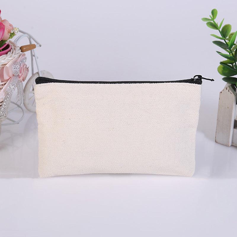 Canvas Zipper Bag Multipurpose Travel Cosmetic Coin Purse