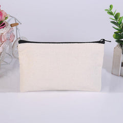 Canvas Zipper Bag Multipurpose Travel Cosmetic Coin Purse