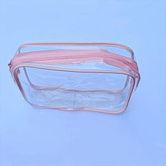 Transparent Waterproof Square Cosmetic Bag Plastic Makeup Storage Organizer