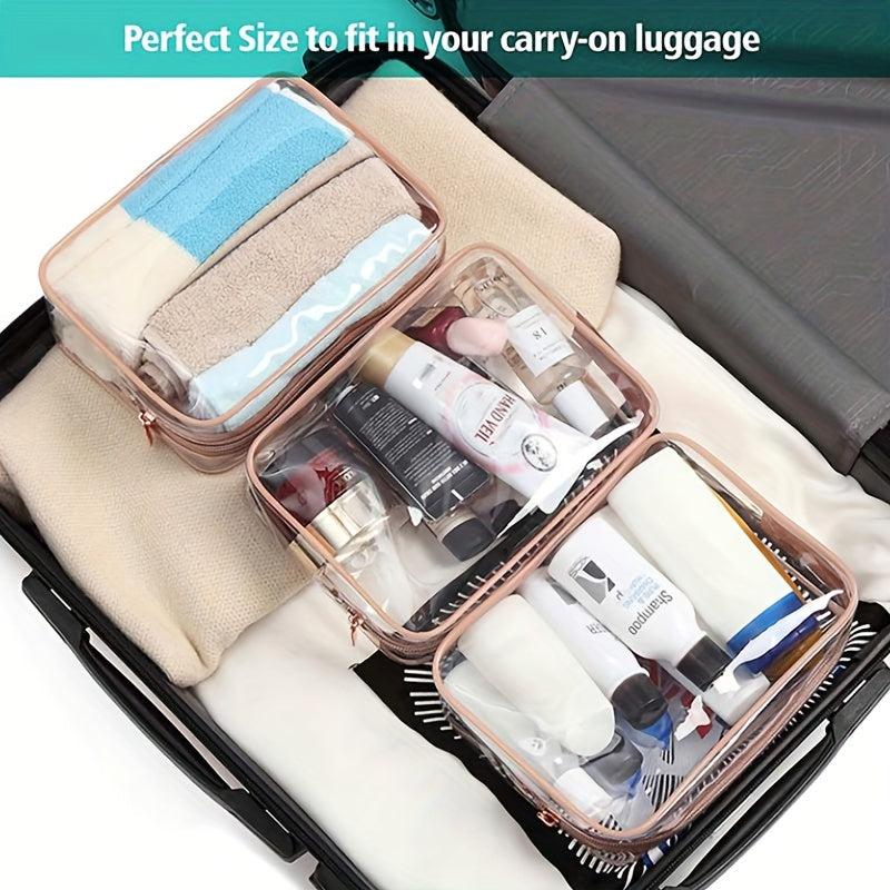 Transparent Waterproof Square Cosmetic Bag Plastic Makeup Storage Organizer